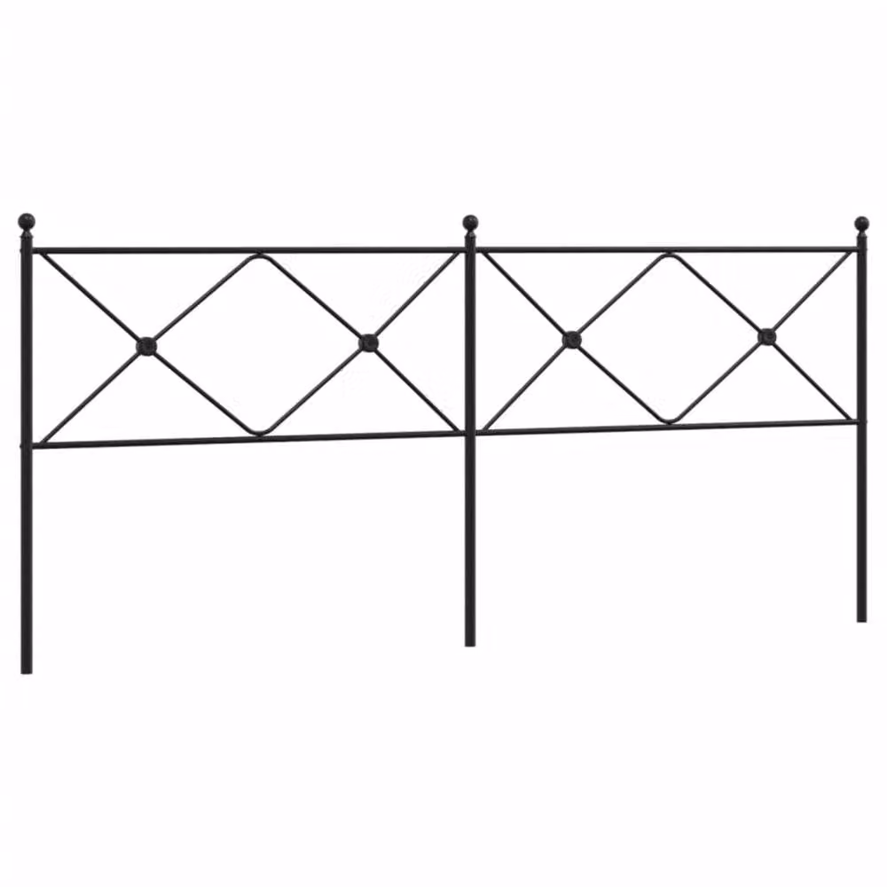 Berkfield Home Matt Black Metal Headboard – 2