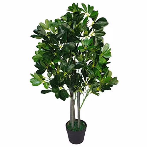 Leaf Artificial Ficus Umbrella Tree, Dark Green, Height: 95 cm – 1