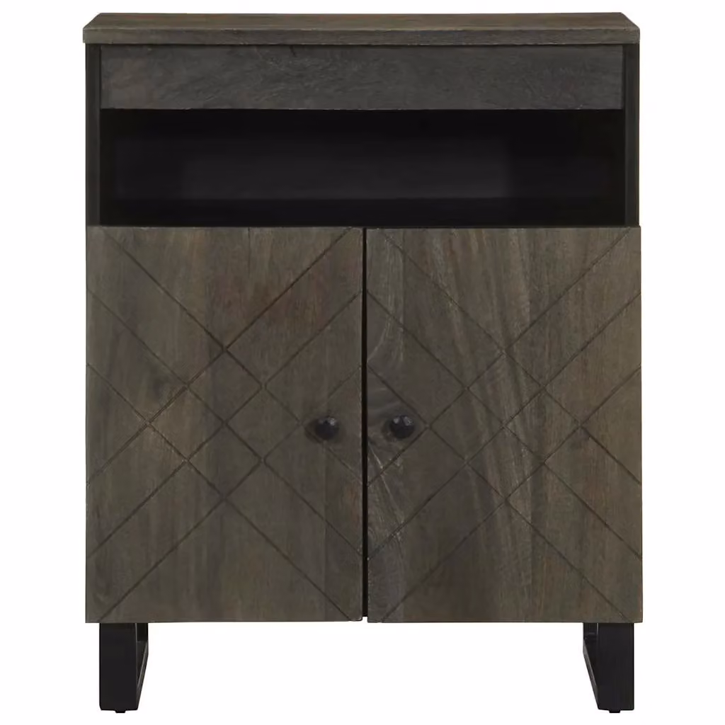 Berkfield Home Black Mango Wood Sideboard, W/D/H: 60 x 33 x 75 cm – 2