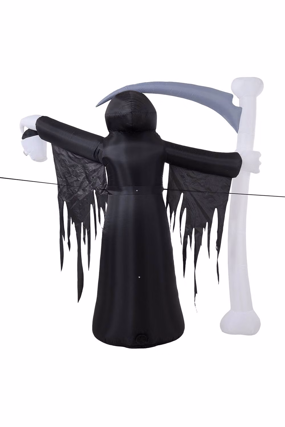 Living and Home 8 FT Halloween Inflatable Grim Reaper with LED Lights in Black and Multicolour – 3