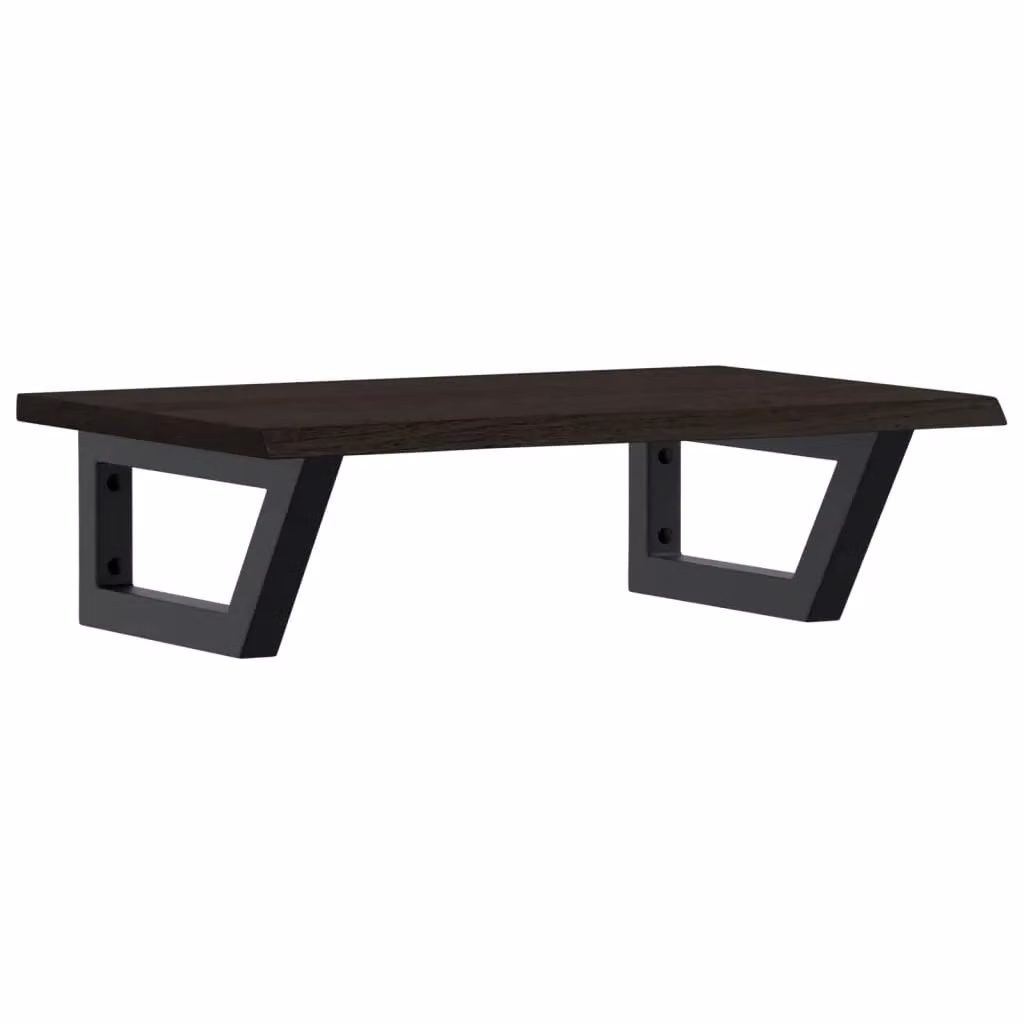 Berkfield Home Wall Mounted Basin Shelf in Brown Oak and Steel – 1