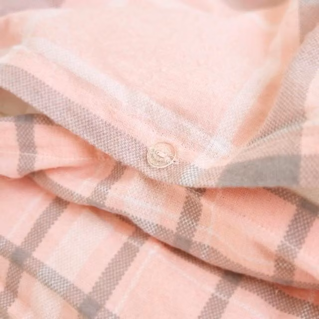 Dreamscene Aspen 100 Checked Brushed Cotton Duvet Cover and Pillowcases, Pink, Single, W: 90 cm x H: 200 cm