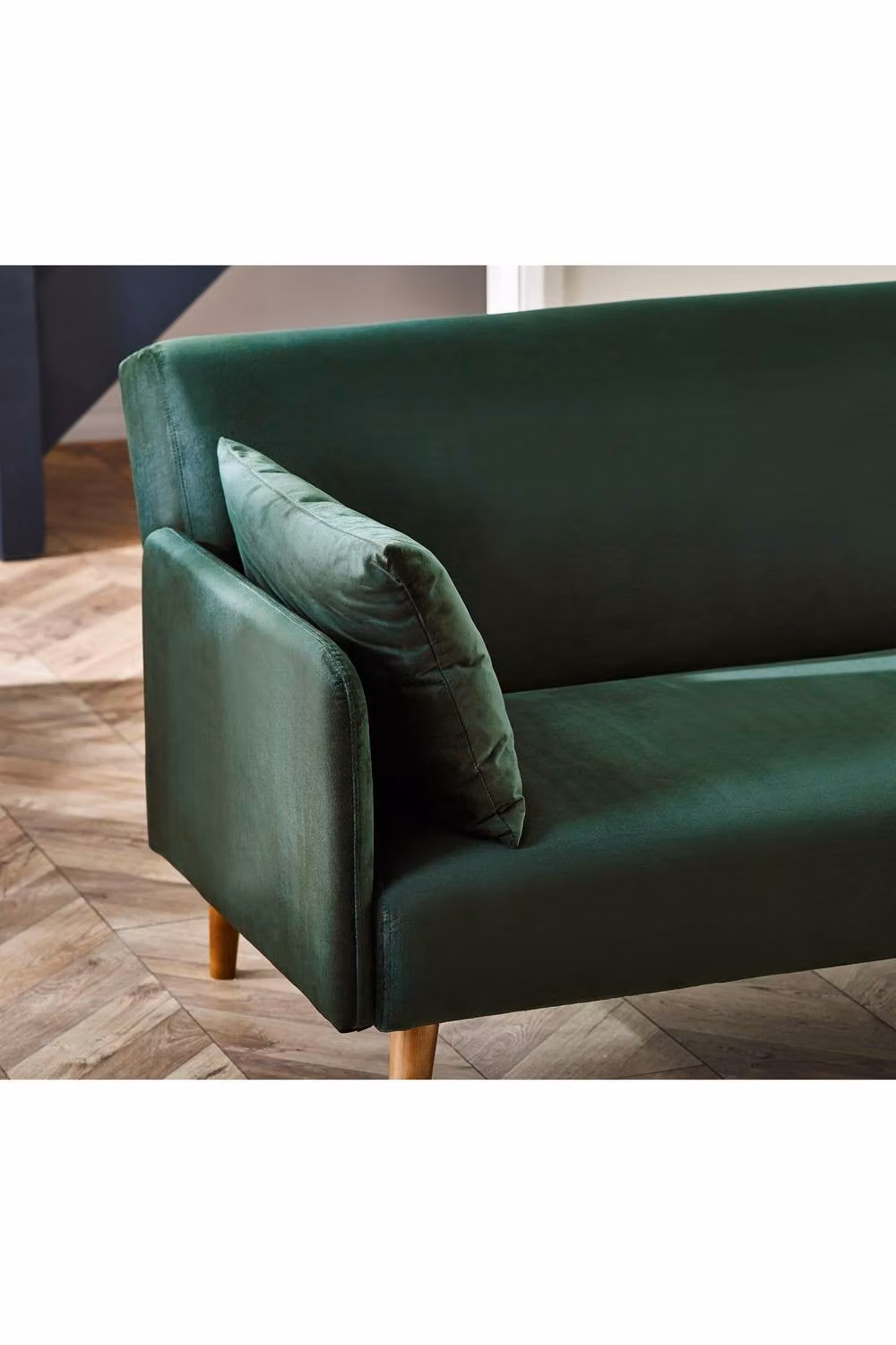 Julian Bowen Andi Green Velvet Fabric 3 Seater Sofa Bed – 5