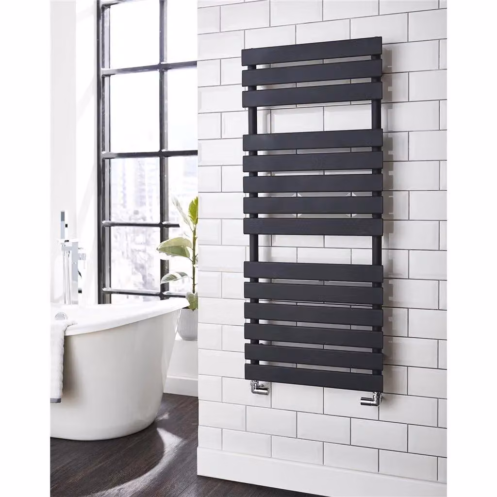 Clifton Vertical Bathroom Towel Radiator in Grey, H x W: 118.5 x 50 cm – 2