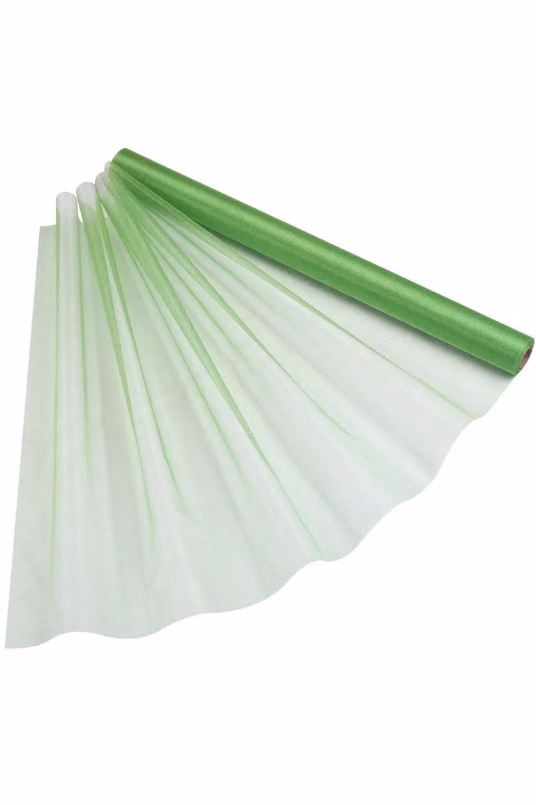 Neel Blue Green Organza Sheer Fabric Roll for Party and Wedding Supplies, W: 70 cm, L: 15 m