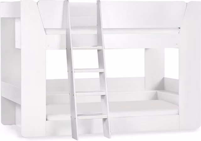 Cheshire Cobaltwood Modern Single Bunk Bed in White, W/D/H: 90 x 200 cm – 1