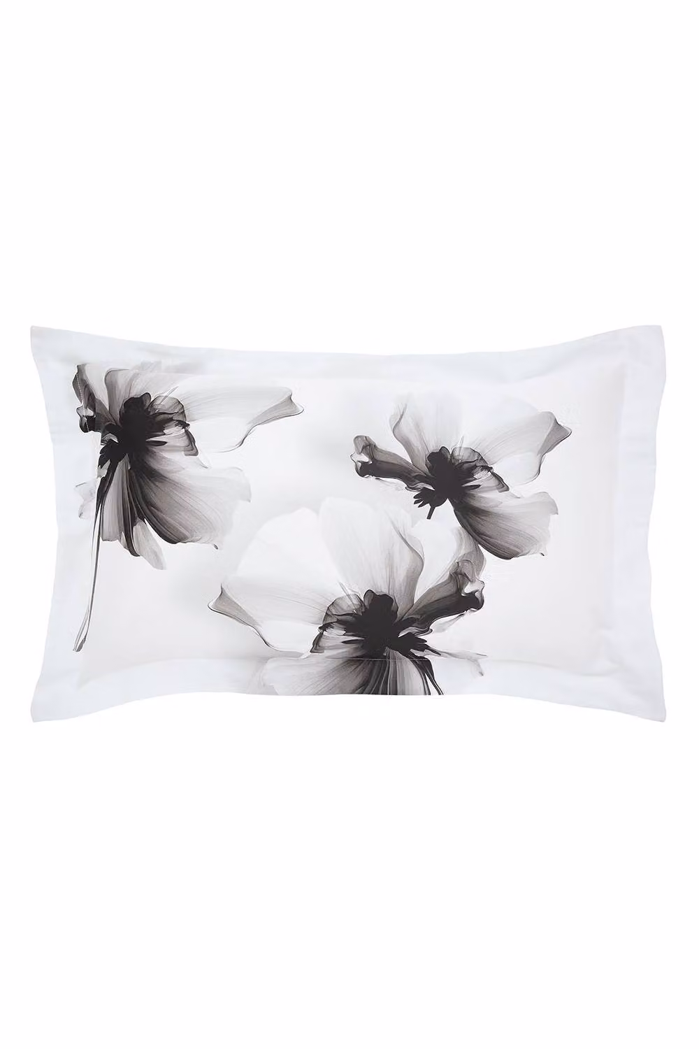 Ted Baker Amund Floral Cotton Sateen Duvet Cover and Pillowcase Set in White and Black, W: 180 cm, H: 200 cm – 3