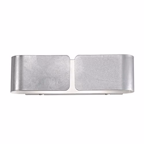 Netlighting Clip Large Silver Metal Wall Light with 2 E27 Bulbs for Indoor Use