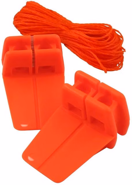 Faithfull Line Blocks Pack of 2 and 18m Orange Plastic Rope Set
