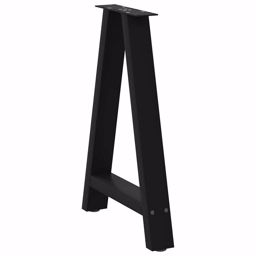 Berkfield Home Modern A-Shaped Coffee Table Legs, 2 Pieces, Black Steel, H: 72.5 cm, W: 60 cm – 3