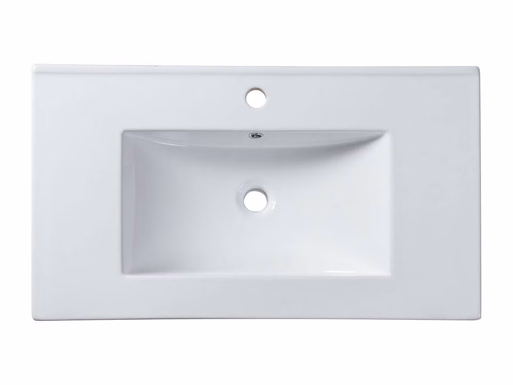 Vente-unique Wall-Hung Bathroom Vanity Unit With Inset Basin, Sky Blue Ribbed, W: 80 cm, D: 45.5 cm, H: 55 cm – 3