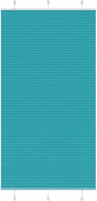 Berkfield Home Single Pleat Petrol Green Polyester Semi-Transparent Blind, W: 110 cm, H: 200 cm – 1