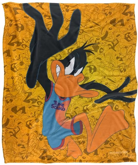 Warner Brothers Space Jam 2 Silky Touch Super Soft Throw Blanket in White, W: 152 cm, D: 127 cm – 1