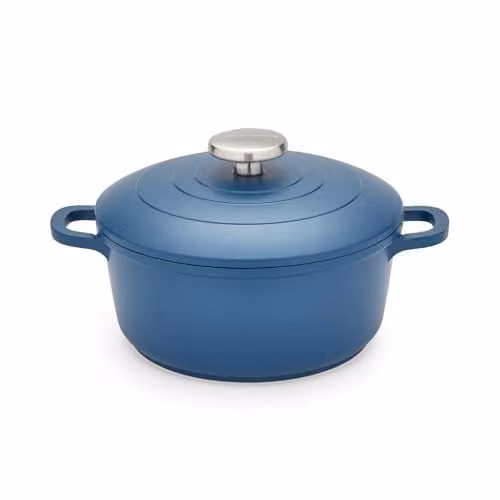 Morphy Richards Blue Cast Aluminium Casserole with Non-Stick Ceramic Coating, 2.3 l
