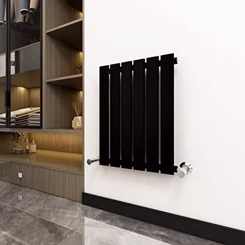 MCC Direct Designer Flat Panel Double Radiator, Black, W/H: 40.8 x 600 mm