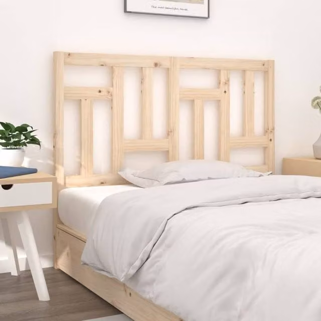 Berkfield Home Beautiful Solid Wood Pine Bed Headboard, Light Brown, W: 165.5 cm, D: 4 cm, H: 100 cm