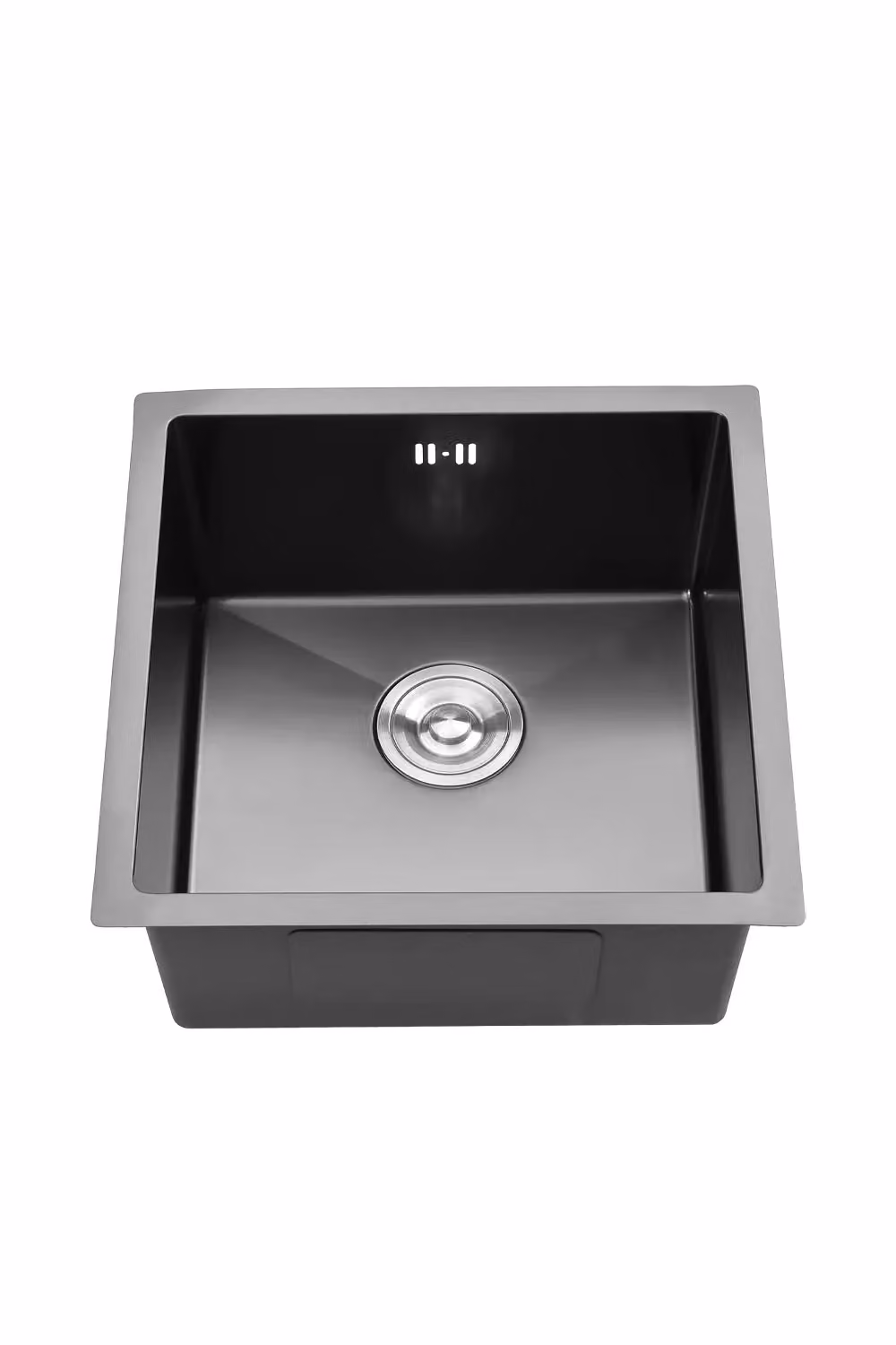Living and Home Black and Silver Single Bowl Stainless Steel Drop-in Kitchen Sink – 2
