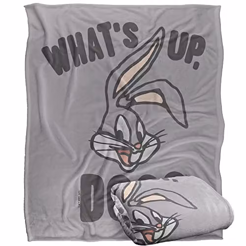 Warner Brothers Looney Tunes Silky Touch Super Soft Microfibre Fleece Throw Blanket, Multicolour, W/D/H: 152 x 127 cm – 1