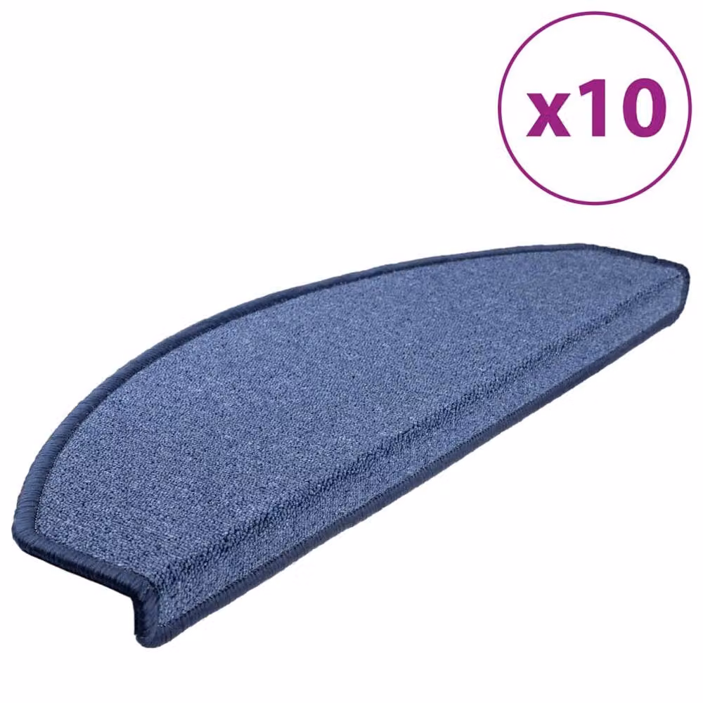 Berkfield Home Self-Adhesive Non-Slip Stair Mats, 10 Pack, Blue, W/D/H: 65 x 24 x 4 cm – 2
