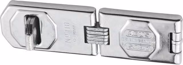 ABUS 110 Series Mechanical Steel Hasp and Staples in Silver and Multicolour