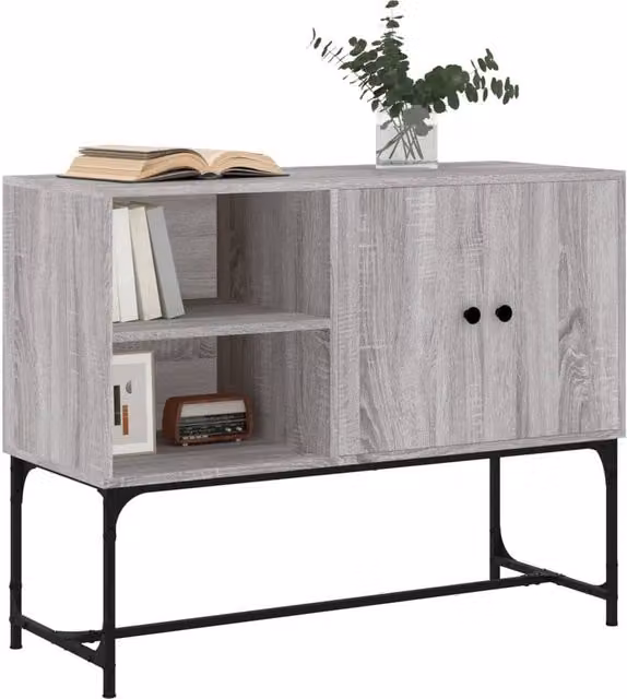 Berkfield Home Grey Sonoma Sideboard in Engineered Wood W/D/H: 100 x 40 x 79.5 cm – 1