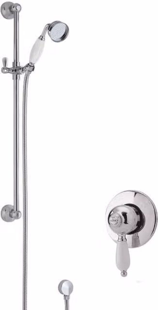Balterley Traditional Concealed Manual Valve Slide Rail Shower Set in Chrome Silver