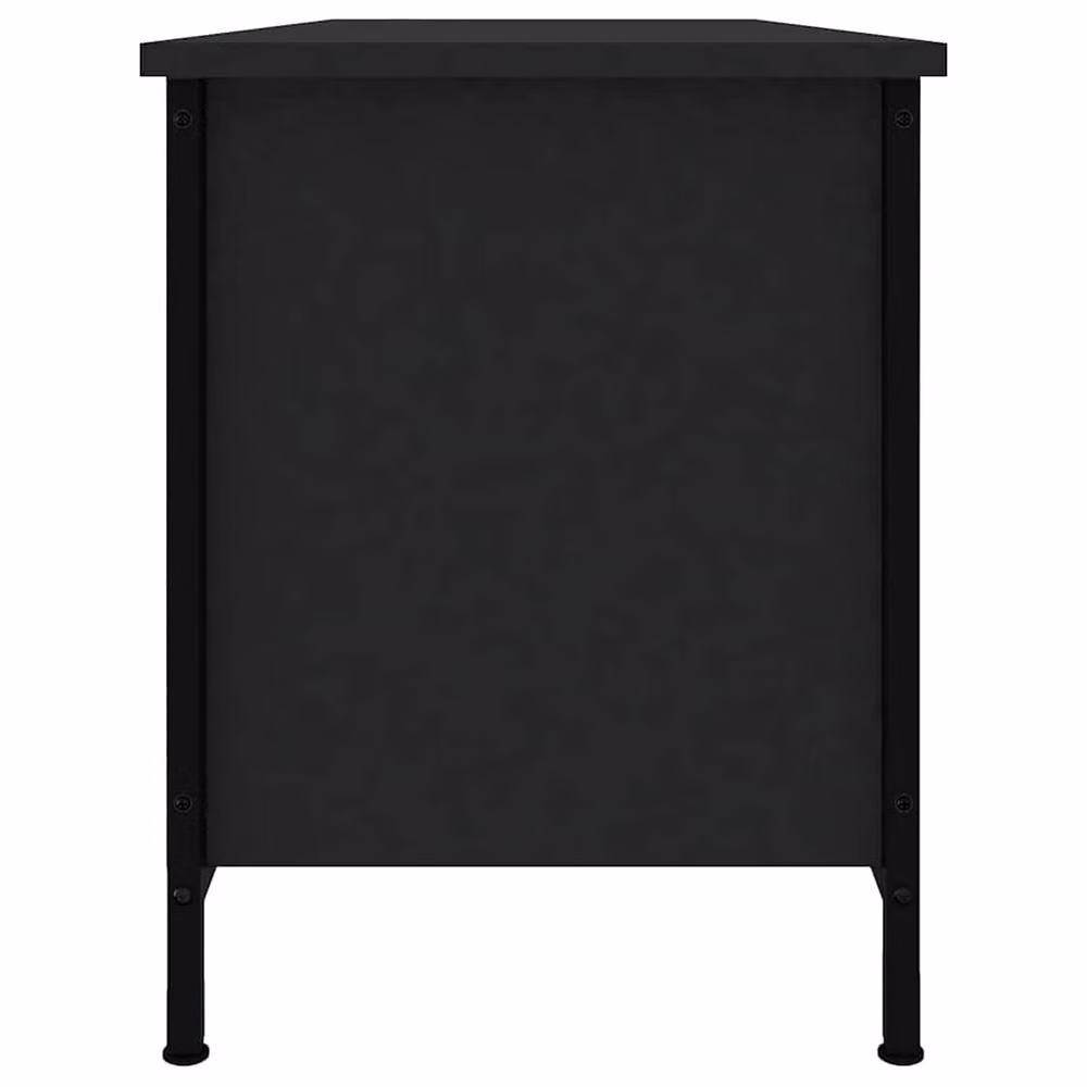 Berkfield Home Modern Black TV Cabinet in Engineered Wood W/D/H: 102 x 35 x 45 cm – 4