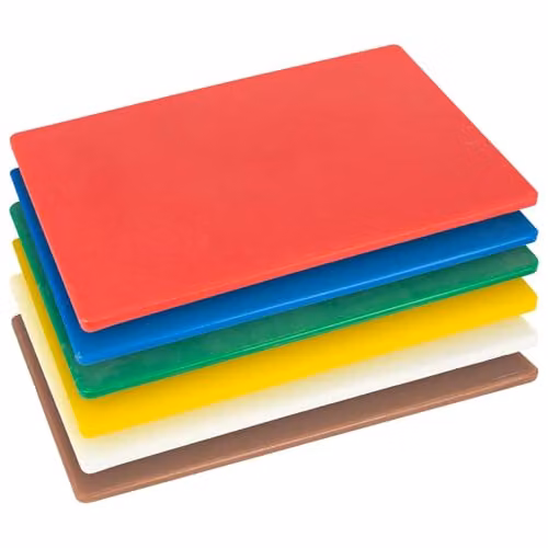 Argon Tableware Multicolour Plastic Colour Coded Chopping Board Set, Pack of 6, W: 45 cm, D: 30 cm – 1