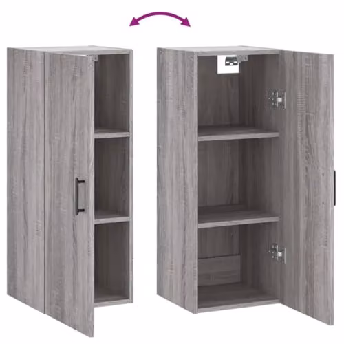 vidaXL Wall Mounted Cabinet in Grey Sonoma, W/D/H: 34.5 x 34.0 x 90.0 cm – 3