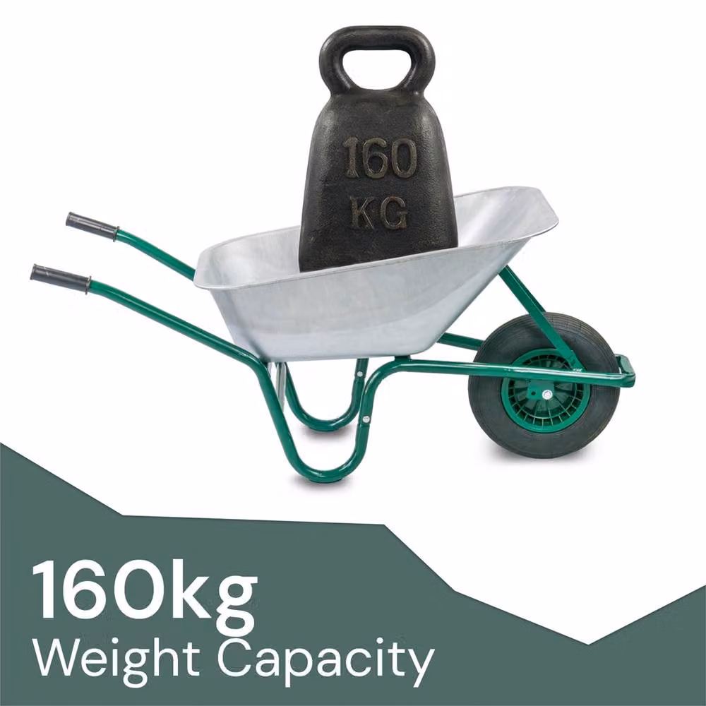 SPETLEK 85 (L) Heavy Duty Wheel Barrow in Silver – 3