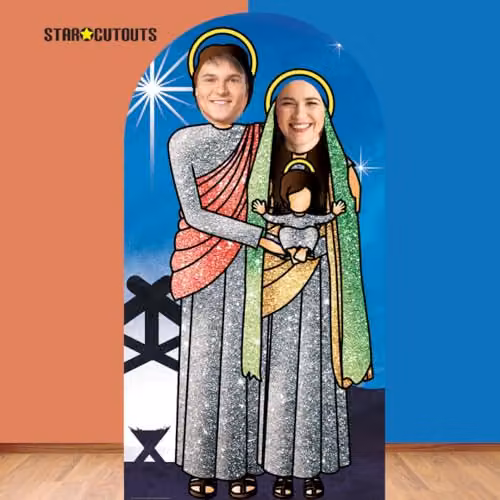Star Cutouts Holy Religious Sacred Family Cardboard Cutout, Multi-Colour, H 174 x W 93 x D 174 cm – 3