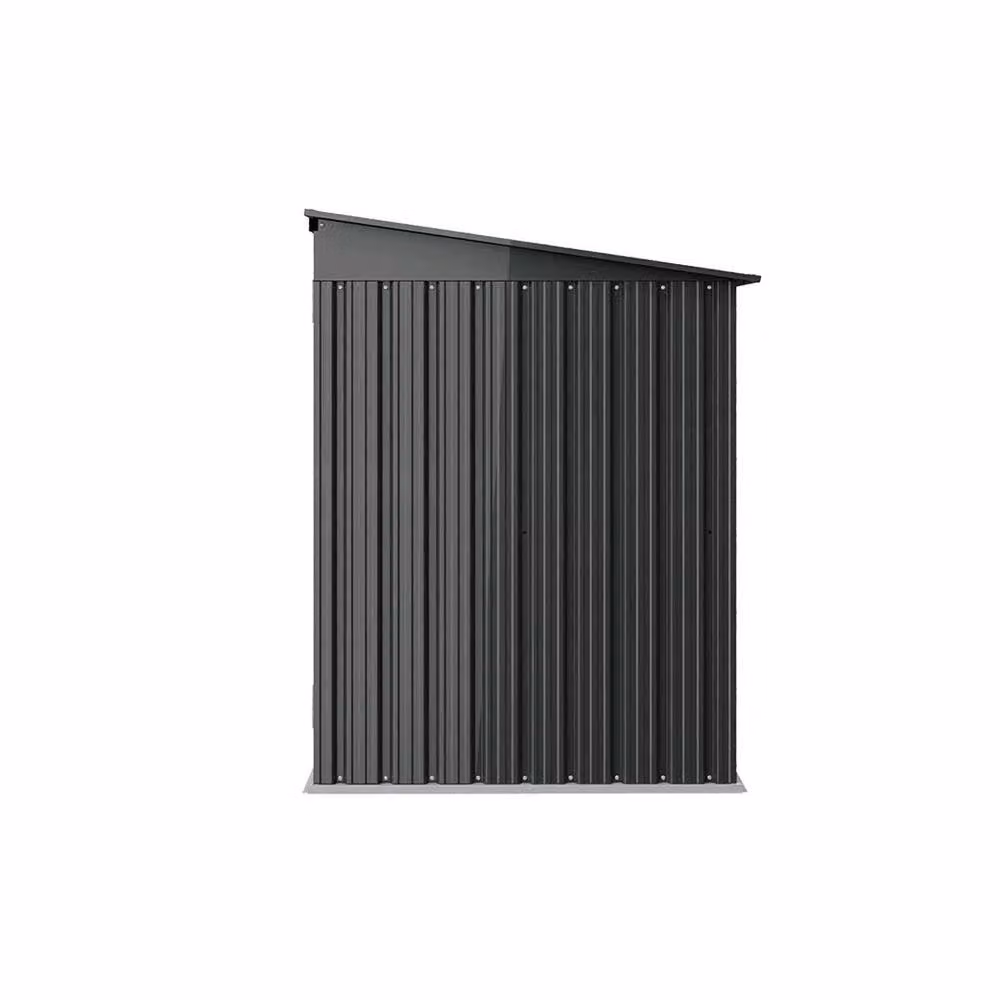 FLAVORA Large Outdoor Bin Store Storage Shed in Black, Pent Roof Lean-to Design – 3
