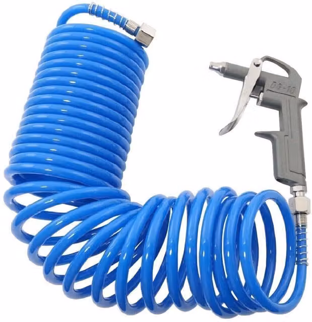 Garden Mile Air Dust Gun with Recoil Hose in Blue and Silver
