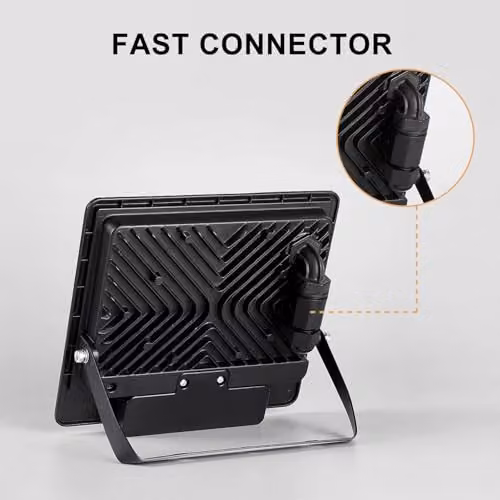 Harper Living 50W LED Outdoor PIR Floodlight with Motion Sensor, 4300 Lumen, 6500K Cool White, IP65 Waterproof, Black – 4