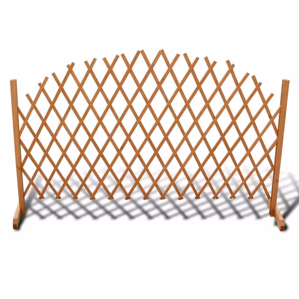 Berkfield Home Solid Wood Trellis Fence, Brown, H 180 cm x W 100 cm