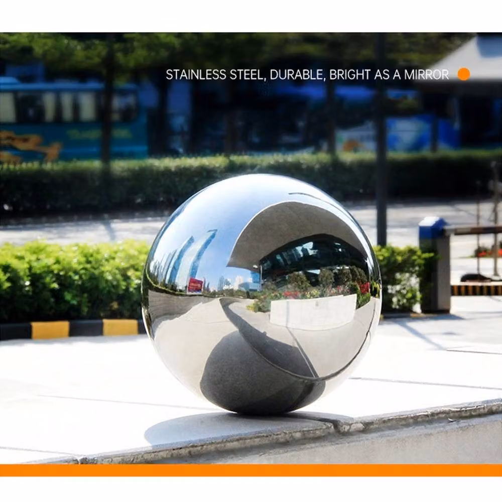 SPETLEK 6-Piece Silver Stainless Steel Mirror Sphere Gazing Ball Garden Decor – 4