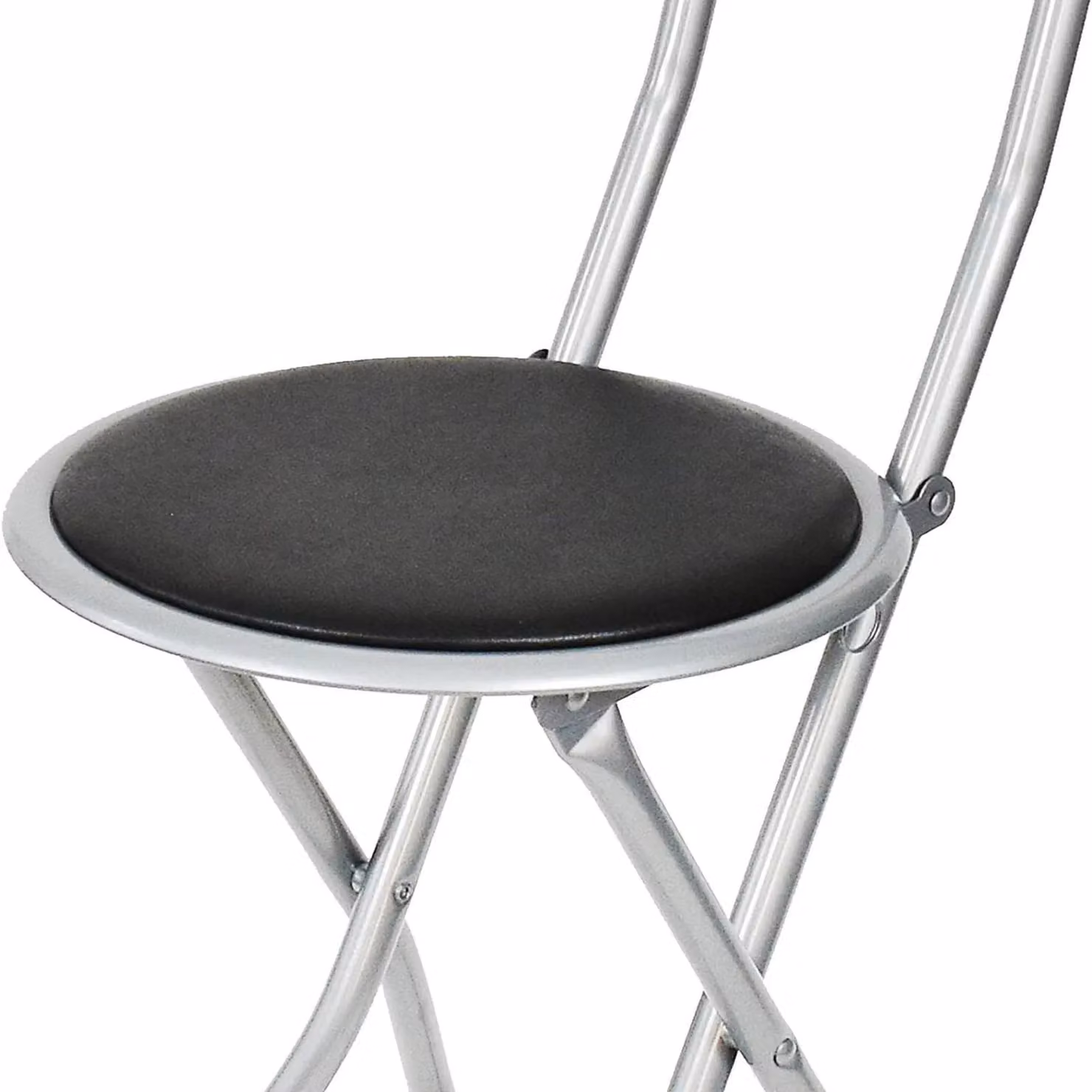 Gr8 Home Black Padded High Back Folding Bar Stool with Synthetic Leather Seat – 2