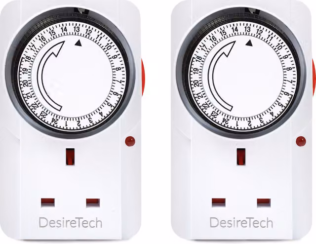 DESIRETECH Plug-In Timer Switch 3-Pack, White