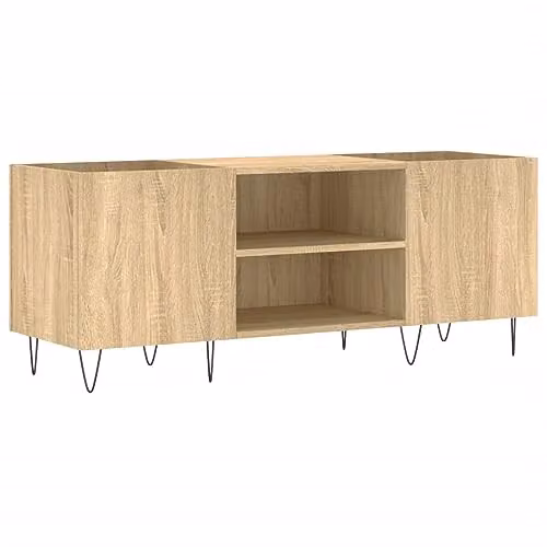 vidaXL Record Cabinet in Sonoma Oak Brown, W/D/H: 121 x 38 x 48 cm
