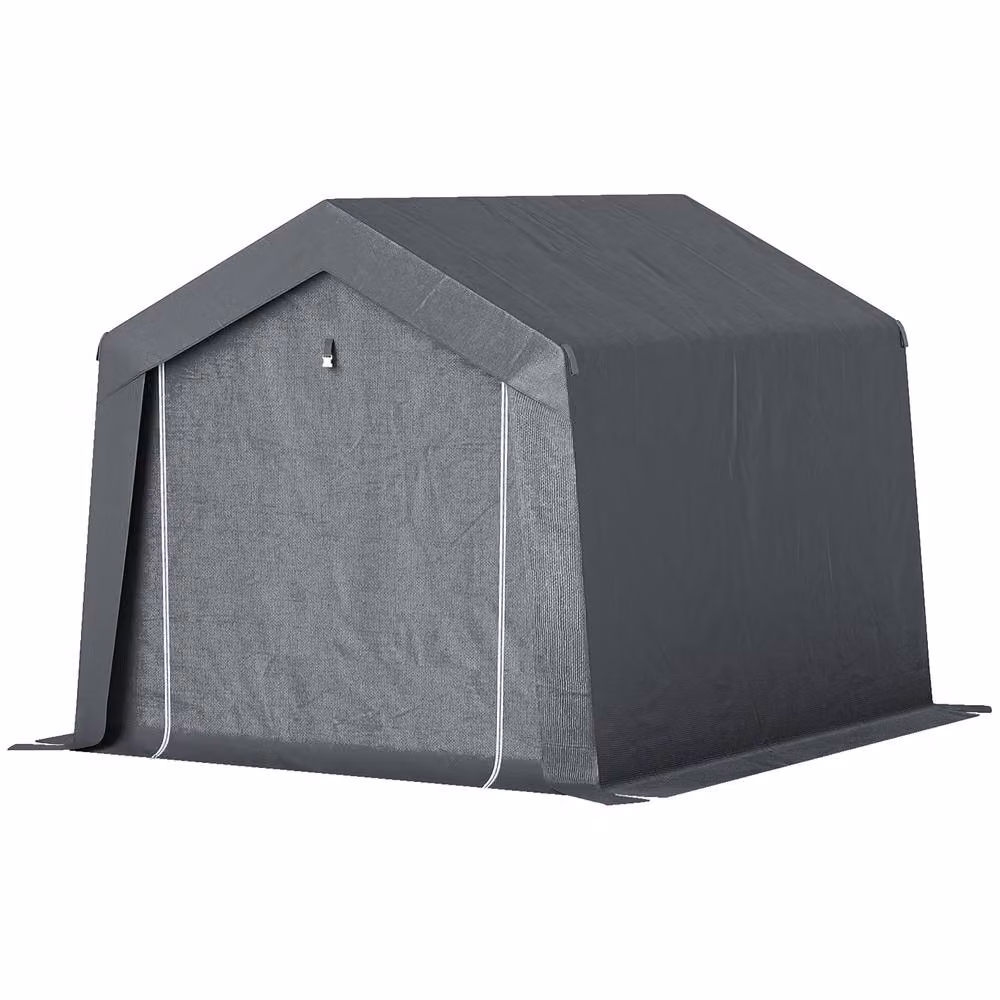 Rolipo Portable Garden Shed with Window in Dark Grey – 2