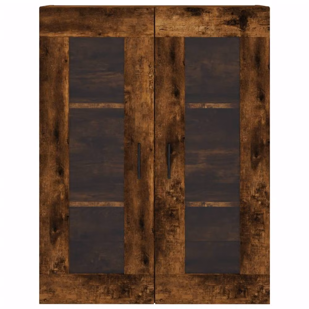 Berkfield Home Smoked Oak Highboard in Brown with Glass Doors, W/D/H: 69.5 x 34 x 180 cm – 4
