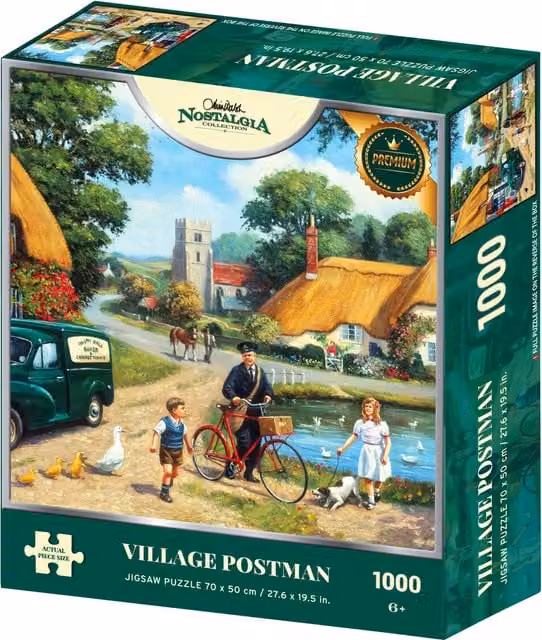 Nostalgia Collection Village Postman 1000 Piece Jigsaw Puzzle in Multicolour