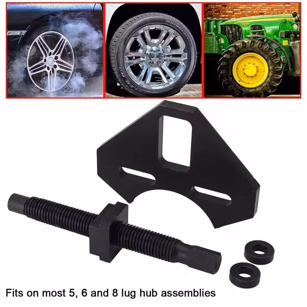 Ventryn Hub Removal Tool Kit with Steel Wheel Bearing Hub Remover Plate in Black – 5