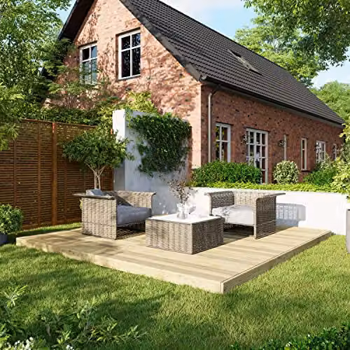 Powersheds Premium Wooden Decking Kit in Brown