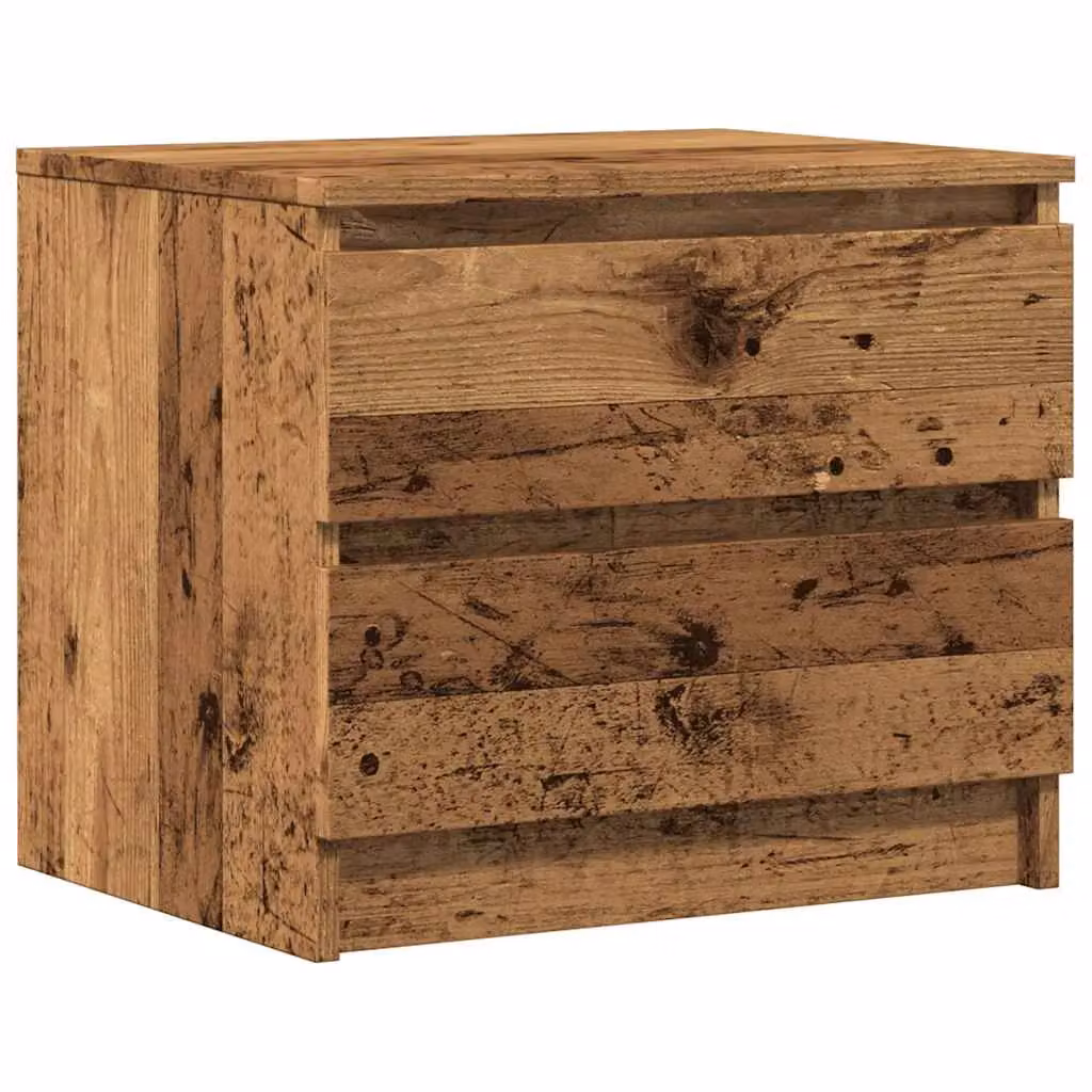 Berkfield Home Set of 2 Bedside Cabinets in Old Wood Brown, W/D/H: 50 x 40 x 43.5 cm – 4