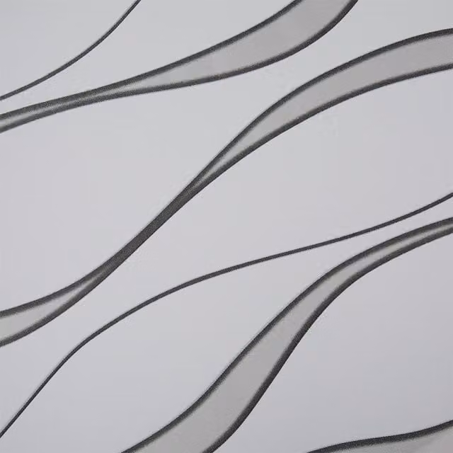Livingandhome Self-Adhesive Non-Woven Abstract Striped Wallpaper Roll in Beige, White and Grey
