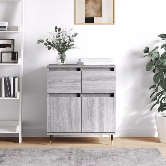 Berkfield Home Grey Sonoma Sideboard in Engineered Wood W/D/H: 60 x 35 x 70 cm – 1