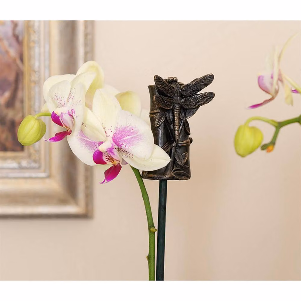 Jardinopia Dragonfly Bamboo Cane or Stake Topper in Bronze, W5.5 x D5 x H8 cm – 4