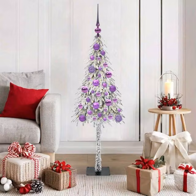 Berkfield Home White Christmas Tree with 150 LEDs, Height: 120 cm