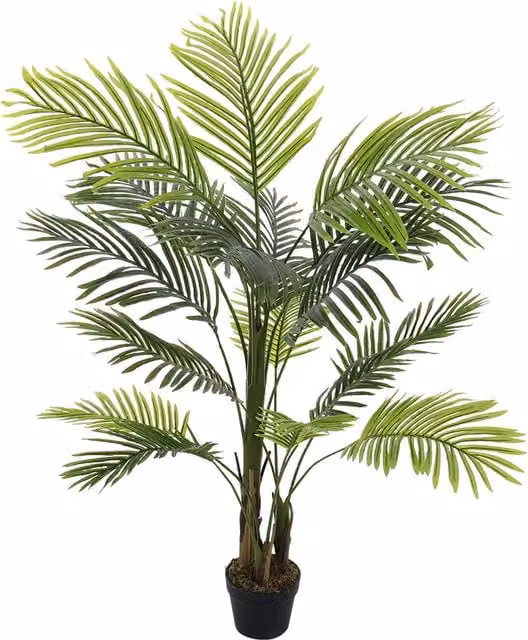 Livingandhome Artificial Bamboo Palm Tree, Green, Height: 130 cm